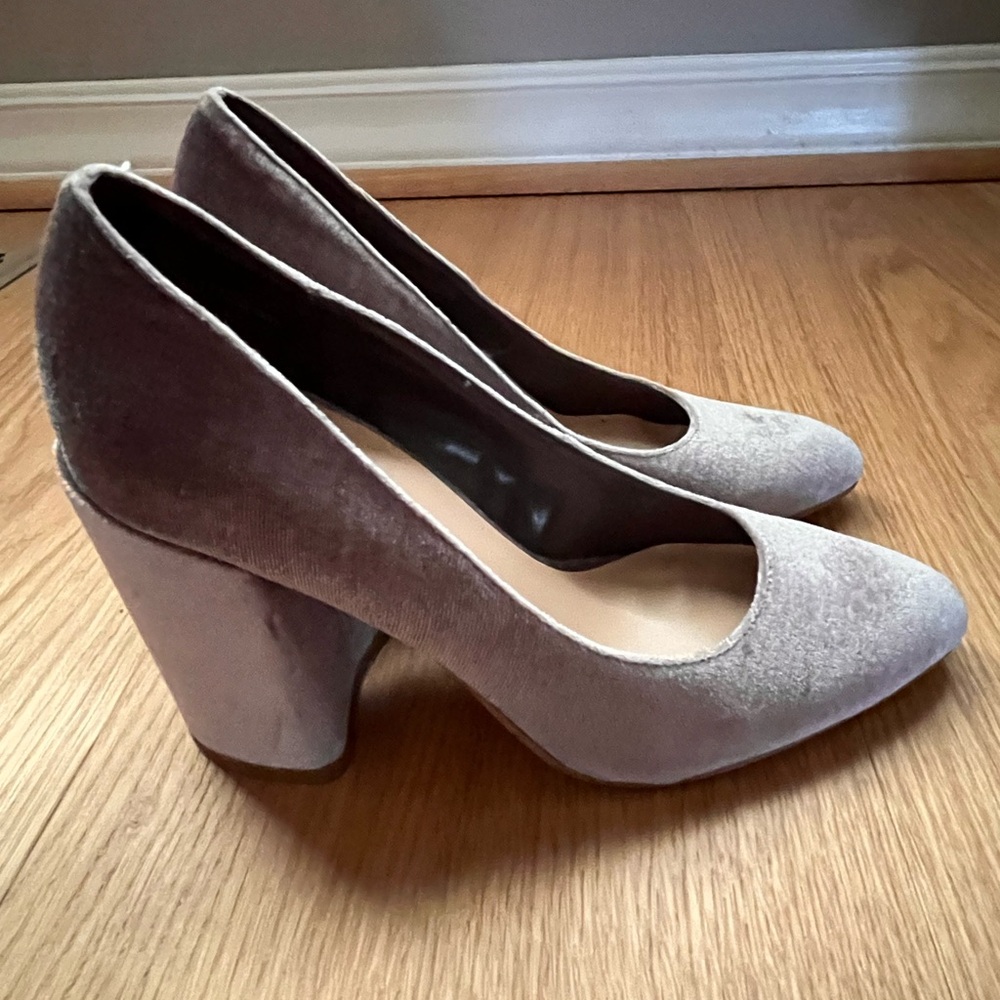 Leith velvet heels